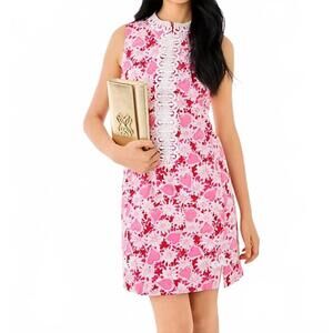 NEW LILLY PULITZER cleodora shift dress in coconut dear heart